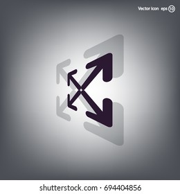Extend, Re-size, Enlarge. Vector illustration