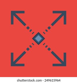 Extend, Re-size, Enlarge.Vector illustration