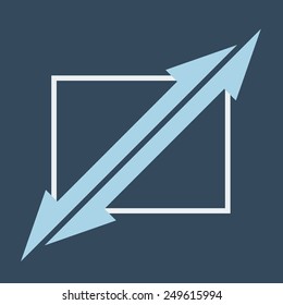 Extend, Re-size, Enlarge.Vector illustration