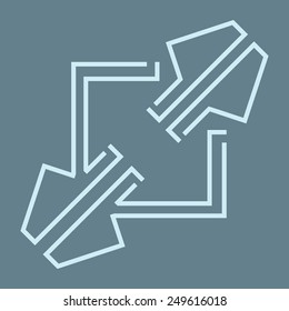 Extend, Re-size, Enlarge.Vector illustration