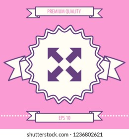 Extend, resize icon. Cross arrow sign.. Graphic elements for your design