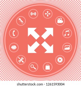 Extend, resize icon. Cross arrow sign.. Graphic elements for your design