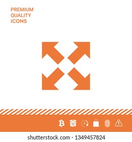 Extend, resize icon. Cross arrow sign.. Graphic elements for your design