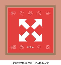 Extend, resize icon. Cross arrow sign.. Graphic elements for your design