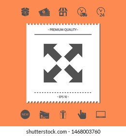 Extend, resize icon. Cross arrow sign.. Graphic elements for your design
