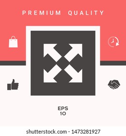 Extend, resize icon. Cross arrow sign.. Graphic elements for your design