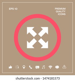 Extend, resize icon. Cross arrow sign.. Graphic elements for your design