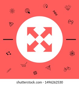 Extend, resize icon. Cross arrow sign.. Graphic elements for your design