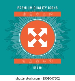 Extend, resize icon. Cross arrow sign.. Graphic elements for your design