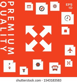 Extend, resize icon. Cross arrow sign.. Graphic elements for your design