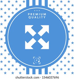 Extend, resize icon. Cross arrow sign.. Graphic elements for your design