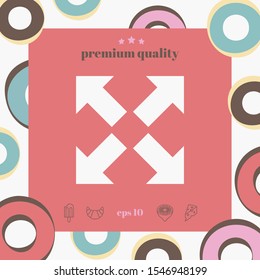 Extend, resize icon. Cross arrow sign.. Graphic elements for your design