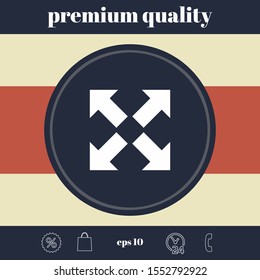 Extend, resize icon. Cross arrow sign.. Graphic elements for your design