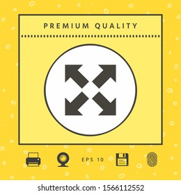 Extend, resize icon. Cross arrow sign.. Graphic elements for your design