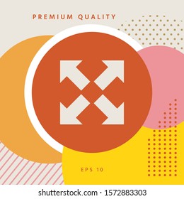 Extend, resize icon. Cross arrow sign.. Graphic elements for your design