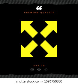 Extend, resize icon. Cross arrow sign.. Graphic elements for your design