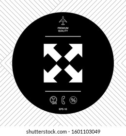 Extend, resize icon. Cross arrow sign.. Graphic elements for your design