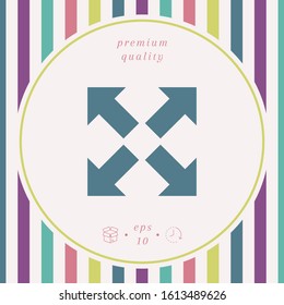 Extend, resize icon. Cross arrow sign.. Graphic elements for your design