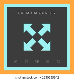 Extend, resize icon. Cross arrow sign.. Graphic elements for your design