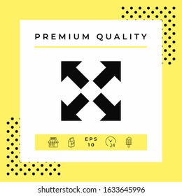 Extend, resize icon. Cross arrow sign.. Graphic elements for your design