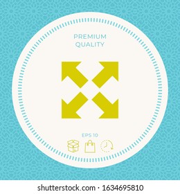 Extend, resize icon. Cross arrow sign.. Graphic elements for your design