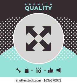 Extend, resize icon. Cross arrow sign.. Graphic elements for your design