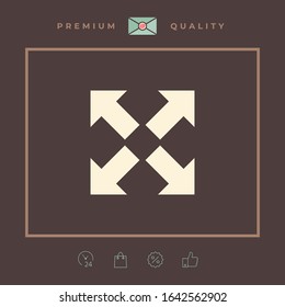 Extend, resize icon. Cross arrow sign.. Graphic elements for your design