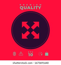 Extend, resize icon. Cross arrow sign.. Graphic elements for your design