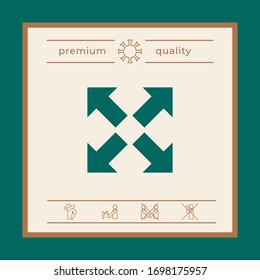Extend, resize icon. Cross arrow sign.. Graphic elements for your design