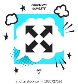 Extend, resize icon. Cross arrow sign.. Graphic elements for your design