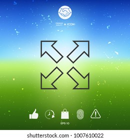 Extend, resize line icon