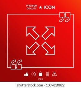 Extend, resize line icon
