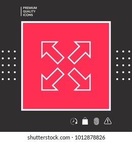 Extend, resize line icon
