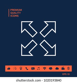 Extend, resize line icon