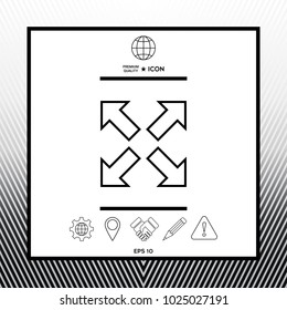 Extend, resize line icon
