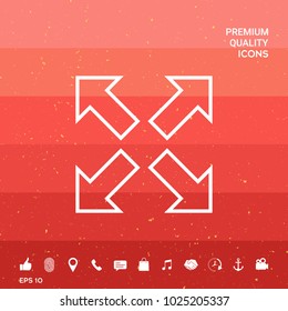 Extend, resize line icon
