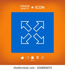 Extend, resize line icon