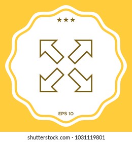 Extend, resize line icon