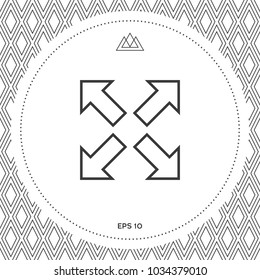 Extend, resize line icon