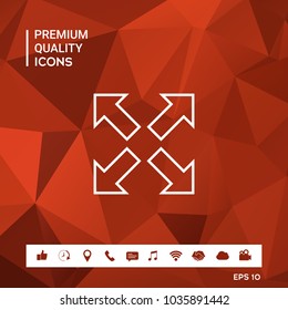 Extend, resize line icon