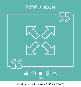 Extend, resize line icon