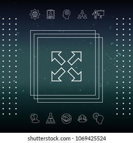 Extend, resize line icon