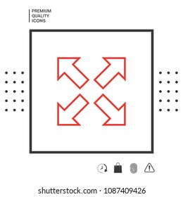 Extend, resize line icon