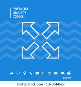 Extend, resize line icon