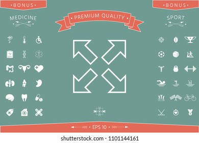 Extend, resize line icon