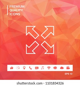 Extend, resize line icon