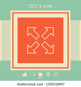 Extend, resize line icon