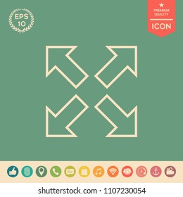 Extend, resize line icon