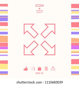 Extend, resize line icon