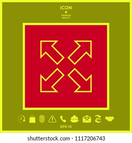 Extend, resize line icon